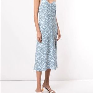 Reformation crimi blue floral midi dress